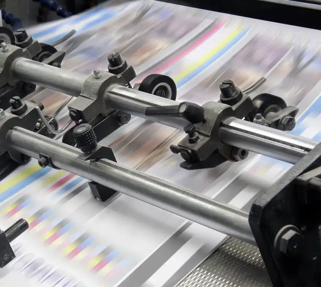 commercial printing press at work at PMSI